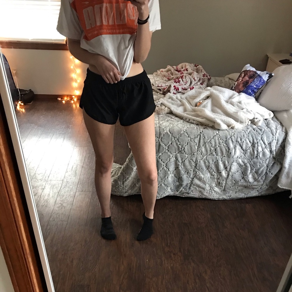 Black athletic shorts